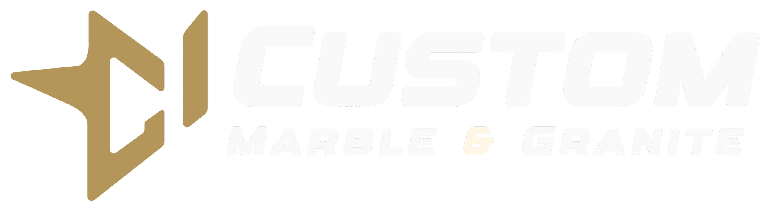 Custom Marble and Granite Logo Whitepng